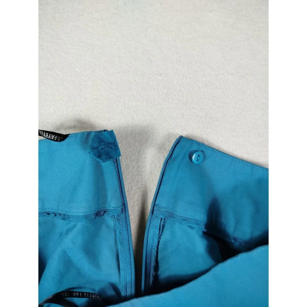 Lafayette 148 New‎ York Skirt Womens 4 Blue Stretch Cotton Pencil Knee Length